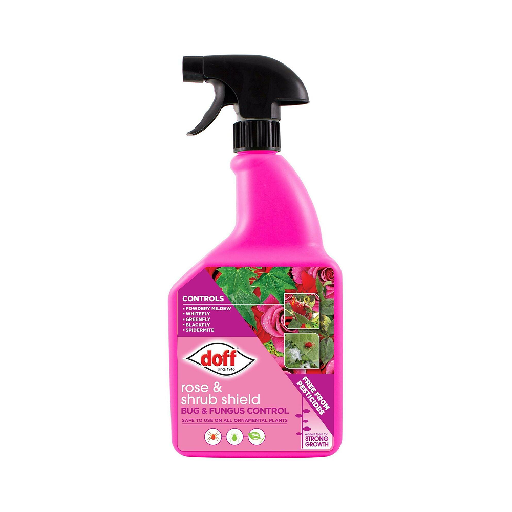Doff Rose Shield 2-in-1 Bug and Fungus Control Spray 1L pesticide free bottle