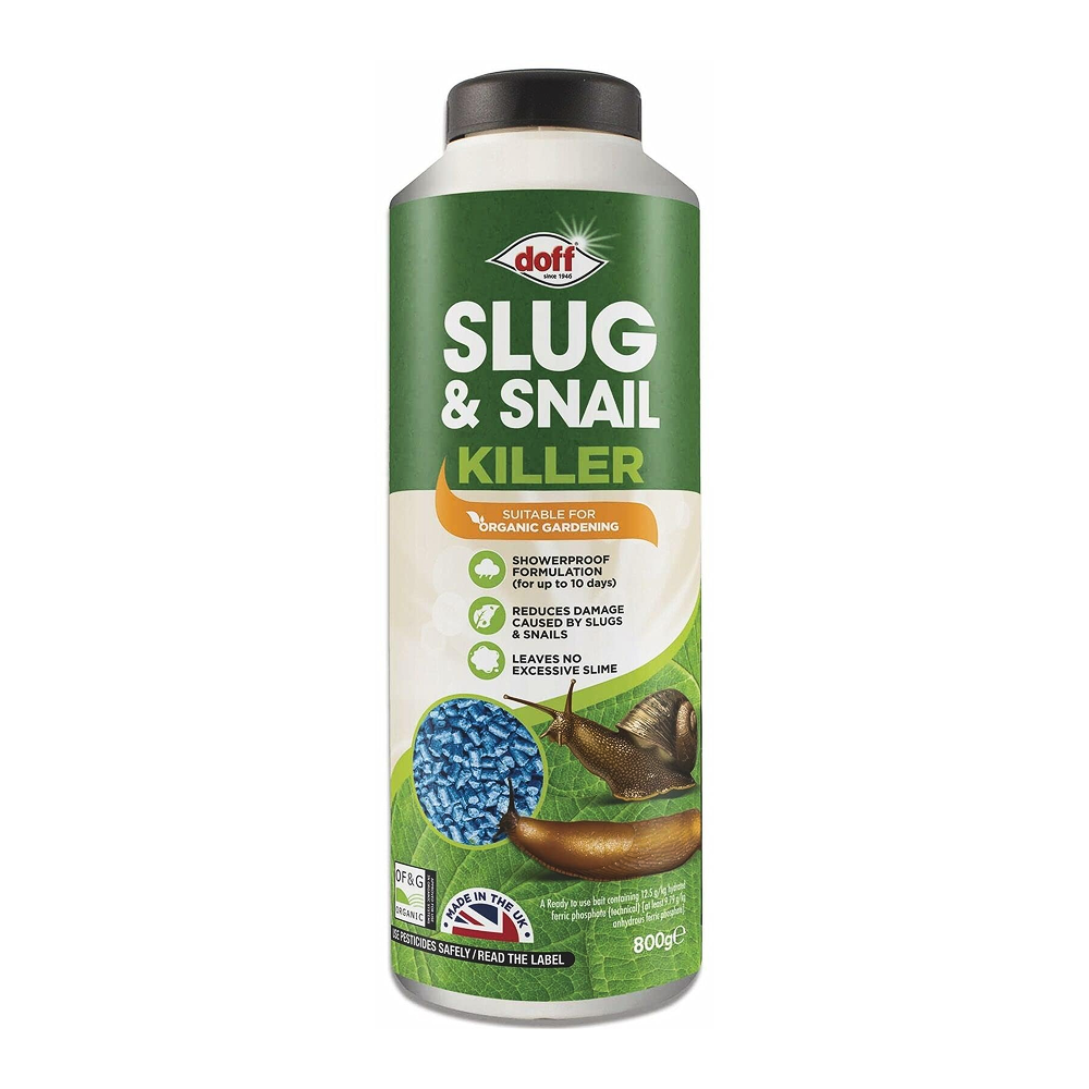 Doff Slug & Snail Killer Organic Gardening Pellets 800g + 120g Extra