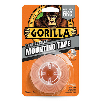 Gorilla Heavy Duty Mounting Tape – Clear (1.5m)