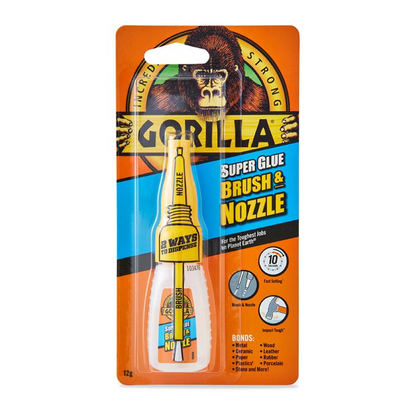 Gorilla Super Glue Brush & Nozzle 12g
