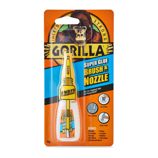 Gorilla Super Glue Brush &amp; Nozzle 12g