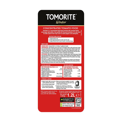 Levington Tomorite Tomato Food 1L (+20% Extra Free)