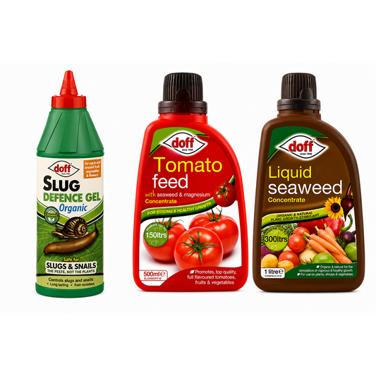 Doff Grow and Defend Garden Kit - Slug Gel, Tomato Feed and Seaweed Food
