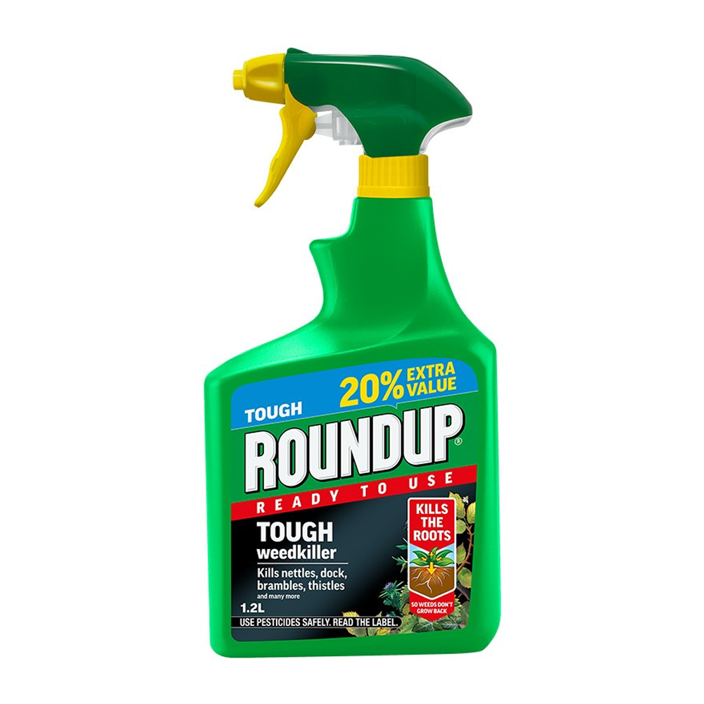 Roundup Tough Ready To Use Weedkiller 1L (20% Extra Free)