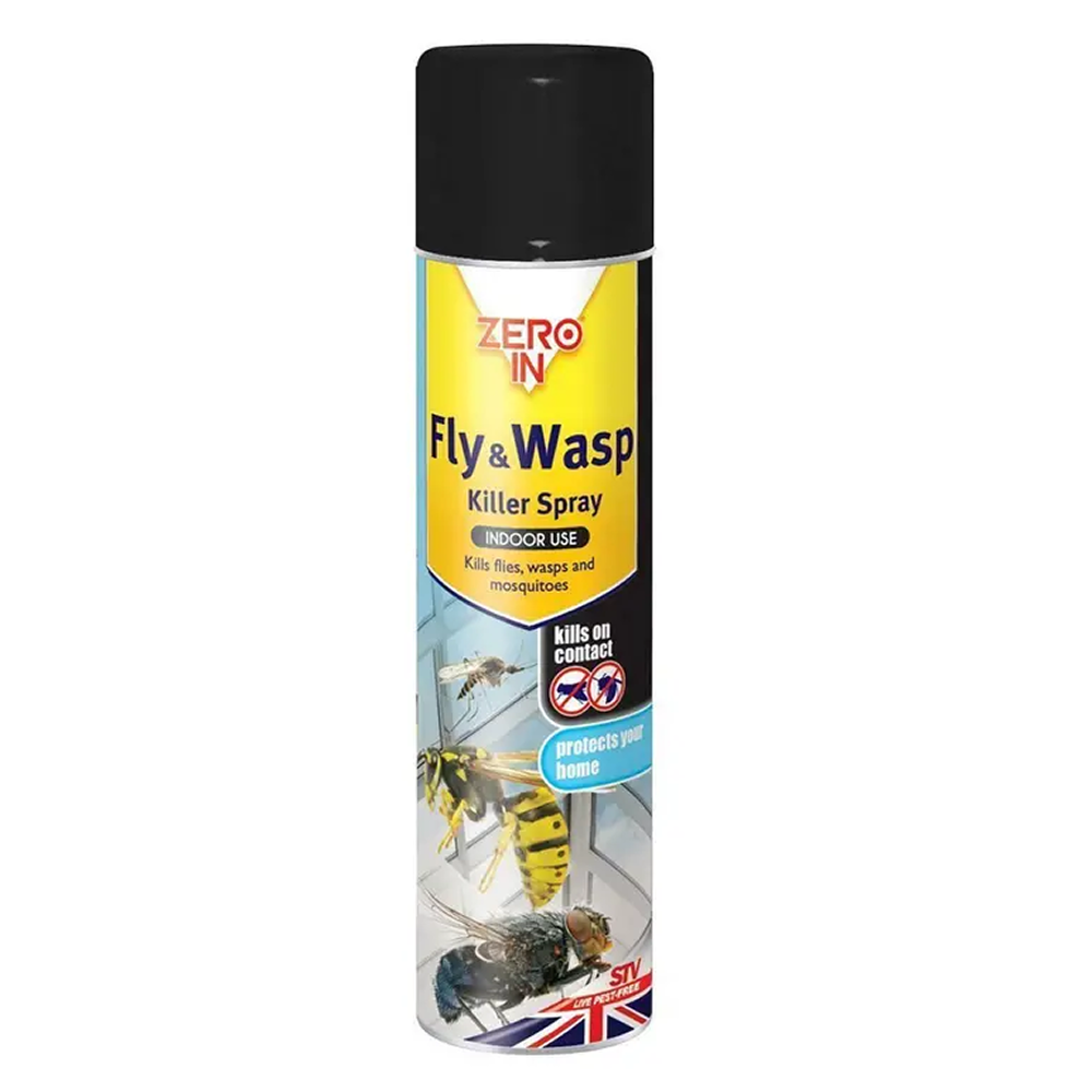 Zero In Fly and Wasp Killer Indoor Use Aerosol Spray 300ml