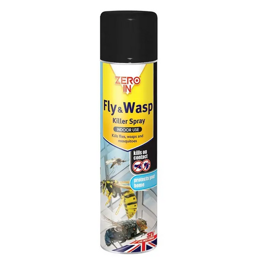 Zero In Fly and Wasp Killer Indoor Use Aerosol Spray 300ml