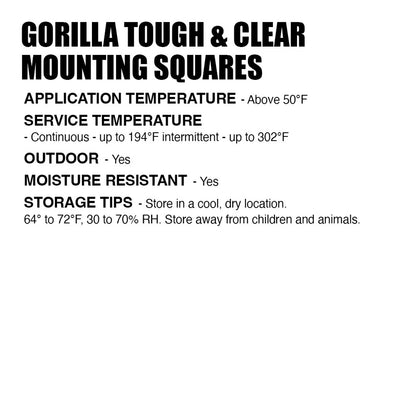 Gorilla Mounting Tape Squares
