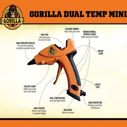 Gorilla Dual Temp Mini Hot Glue Gun