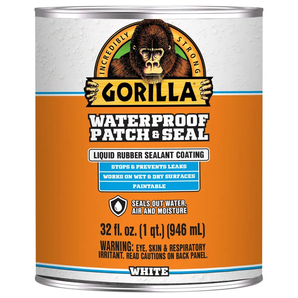Gorilla Waterproof Patch & Seal White Liquid 32oz