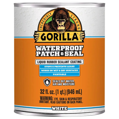 Gorilla Waterproof Patch & Seal White Liquid 32oz